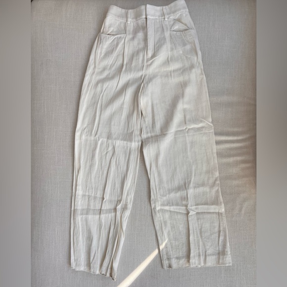 Zara Pants & Jumpsuits Zara White Linen Pants Poshmark